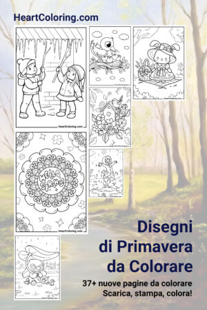 Disegni da colorare gratuiti sul tema della primavera