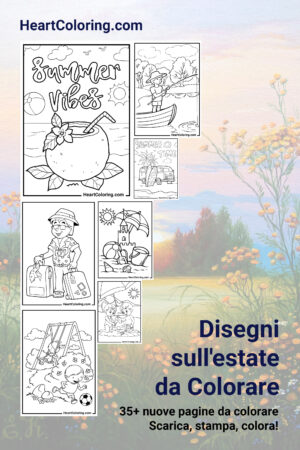 Disegni da colorare gratuiti sull'estate