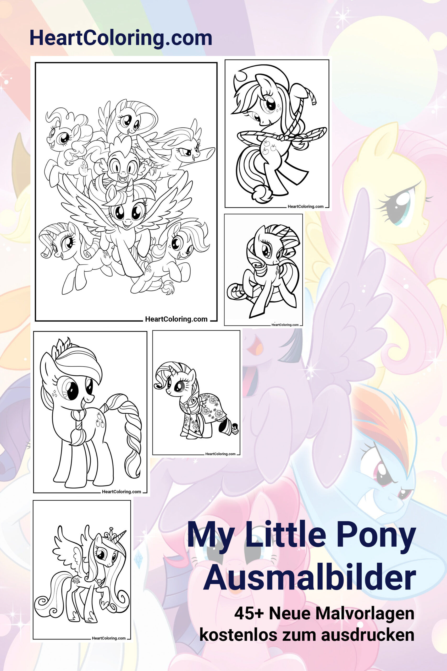 Ausmalbilder von My Little Pony zum Ausdrucken auf A