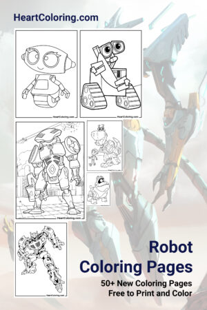 Robot Coloring Pages - Free PDF