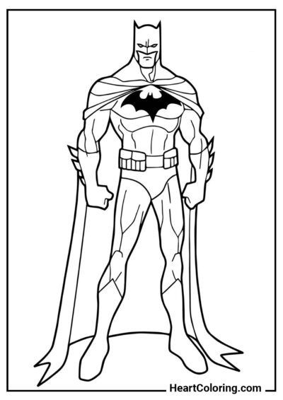 Batman Corajoso - Desenhos do Batman para Colorir