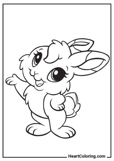 Милый маленький кролик - Раскраски Зайчиков и Кроликов
