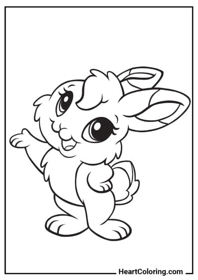 Coelhinho fofo - Desenhos de Coelhos para Colorir