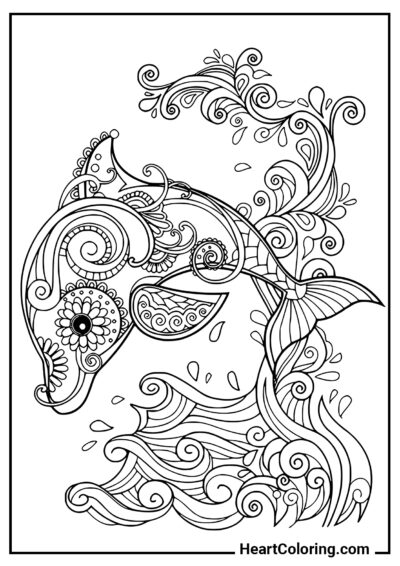 Dolphin - AntiStress Coloring Pages