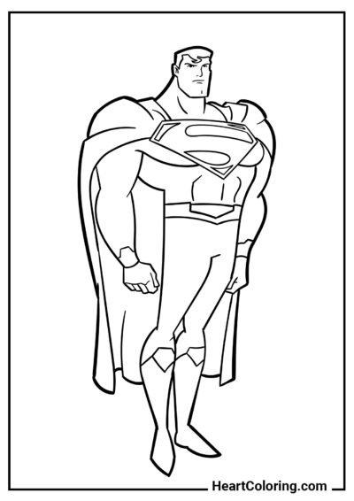 Величественный Супермен - Раскраски Супермена