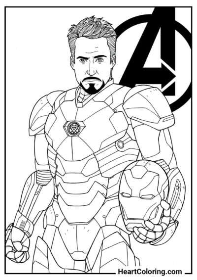 Tony Stark - Iron Man Coloring Pages