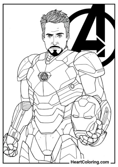 Tony Stark - Coloriages Iron Man