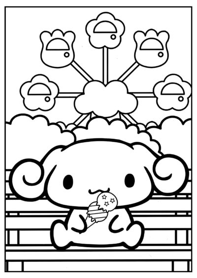 Parque de atracciones - Dibujos de Cinnamoroll para Colorear