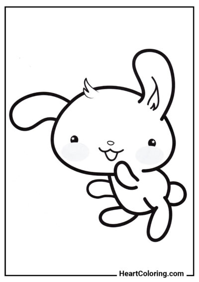 El conejo está provocando - Dibujos de Conejos para Colorear