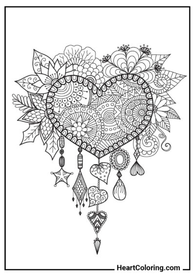 Corazón - Dibujos Antiestrés para Colorear