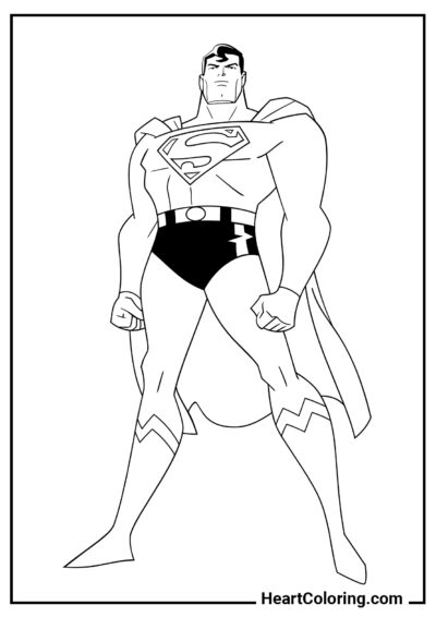 Mirada amenazante - Dibujos de Superman para Colorear