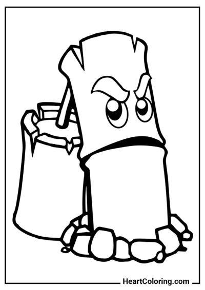 Bamboo Bomber - Plants vs. Zombies Coloring Pages