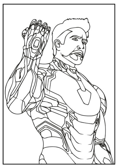 Disfraz de Tony Stark - Dibujos de Iron Man para Colorear