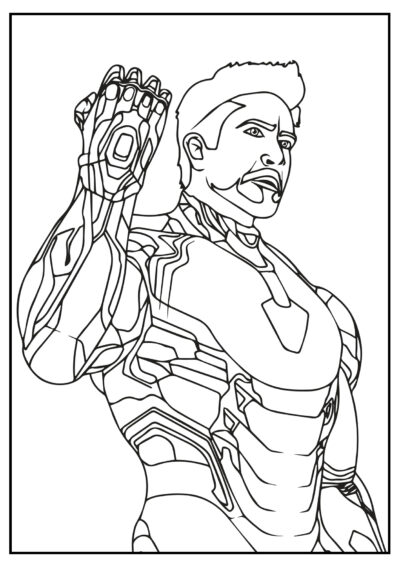 Costume de Tony Stark - Coloriages Iron Man