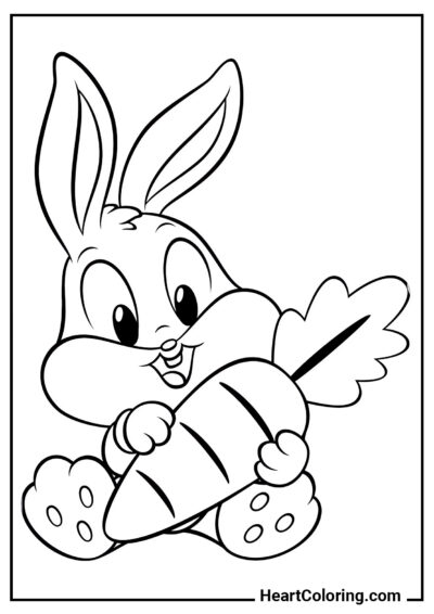 Pequeño trabajador - Dibujos de Conejos para Colorear