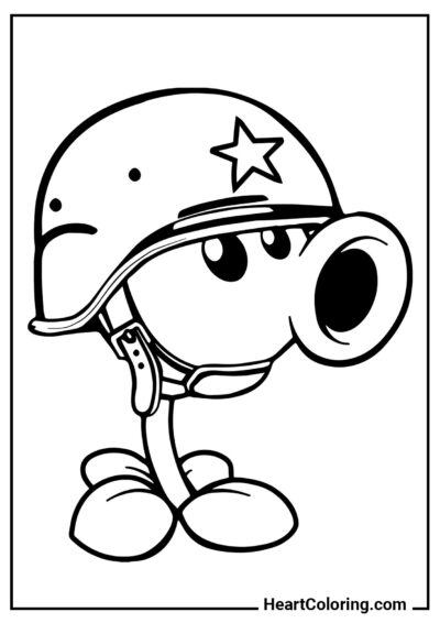 Pea-nut - Plants vs. Zombies Coloring Pages