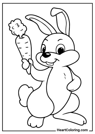 Boastful bunny - Bunnies and Rabbits Coloring Pages