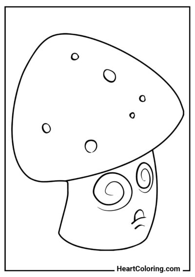 Cogumelo-Hipnótico - Desenhos de Plants vs. Zombies para Colorir
