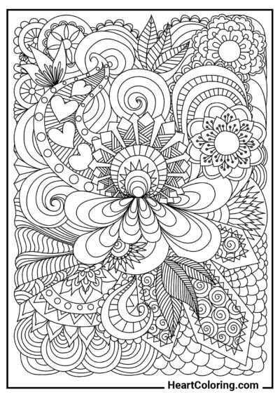 Cute Pattern - Adult Coloring Pages