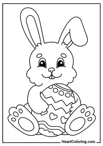 Coniglietto di Pasqua - Disegni di Conigli da Colorare