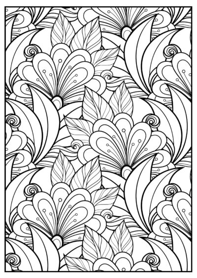 Flower composition - AntiStress Coloring Pages