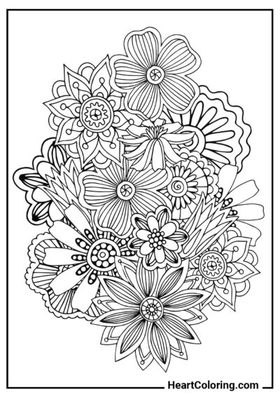 Ornement floral - Coloriages Anti-stress