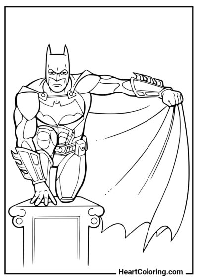 Mantello da supereroe - Disegni di Batman da Colorare