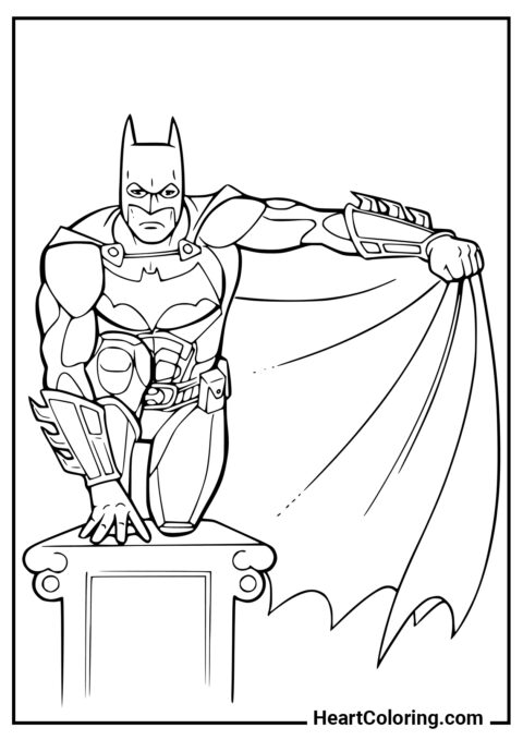 Mantello da supereroe - Disegni di Batman da Colorare