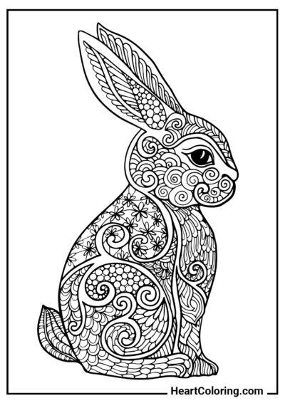 Mignon petit lapin - Coloriages Anti-stress