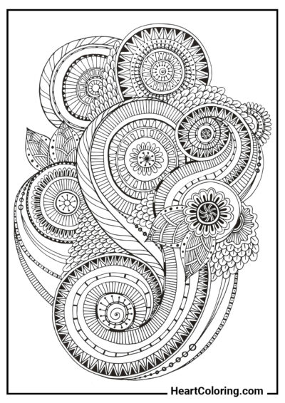Patrón espiral - Dibujos Antiestrés para Colorear