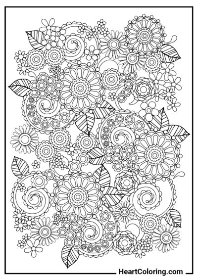 Mechanism made from plants - AntiStress Coloring Pages
