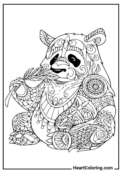 Panda - AntiStress Coloring Pages