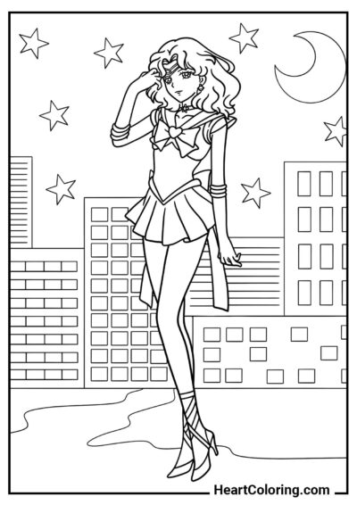 Pobierz kolorowankę Michiru Kaioh w formacie PDF