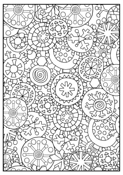 Engrenages - Coloriages Anti-stress