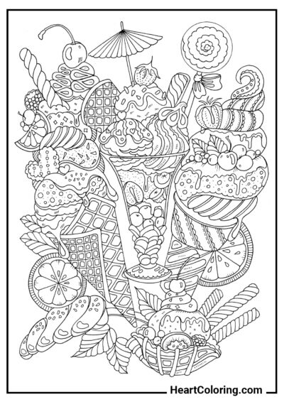 Ice cream collection - AntiStress Coloring Pages