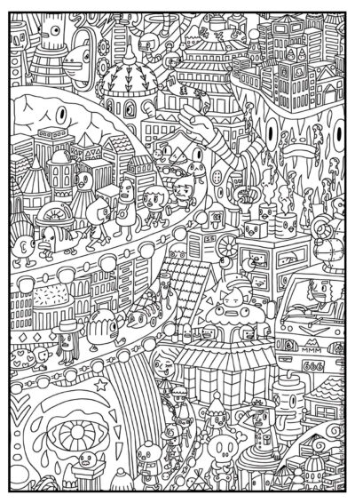 Ciudad ocupada - Dibujos Antiestrés para Colorear