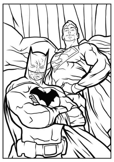 Defensores de la Justicia - Dibujos de Superman para Colorear