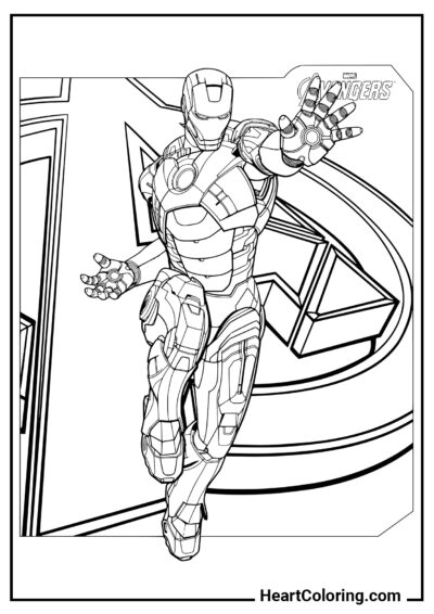 Répulseurs d’Iron Man - Coloriages Iron Man