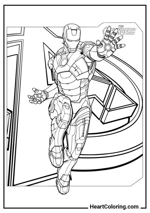 Repulsores do Iron Man - Desenhos do Homem de Ferro para Colorir