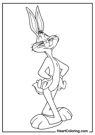 Bugs Bunny - Dibujos de Conejos para Colorear