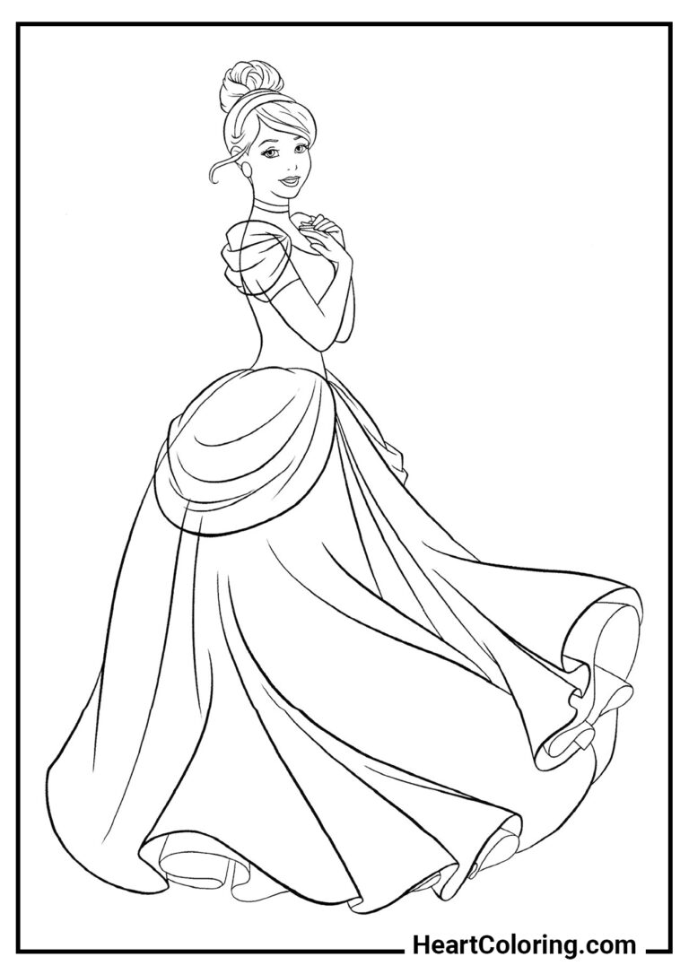 Coloring Pages with Disney Princesses to Print on A4