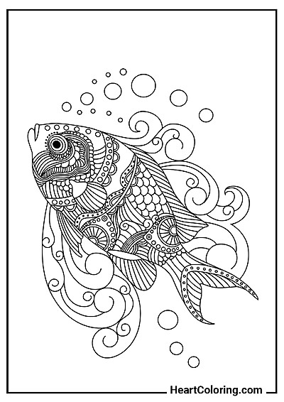 Your next favorite coloring page: Golden Fish