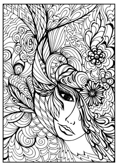 Beautiful girl - AntiStress Coloring Pages