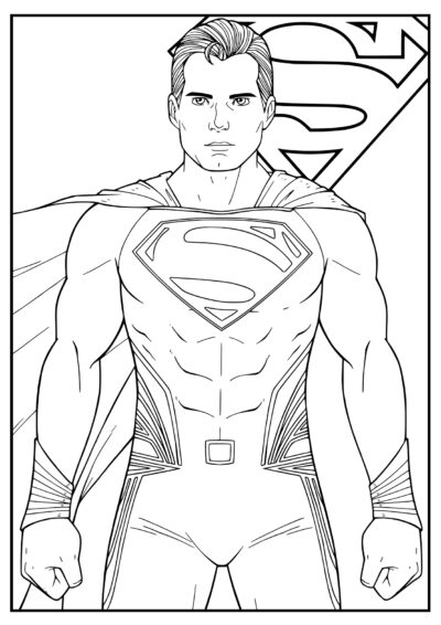 Traje de superhéroe - Dibujos de Superman para Colorear