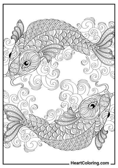 Pesce sorprendente - Disegni Antistress da Colorare