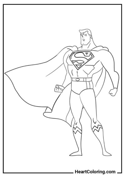 La ira de Superman - Dibujos de Superman para Colorear
