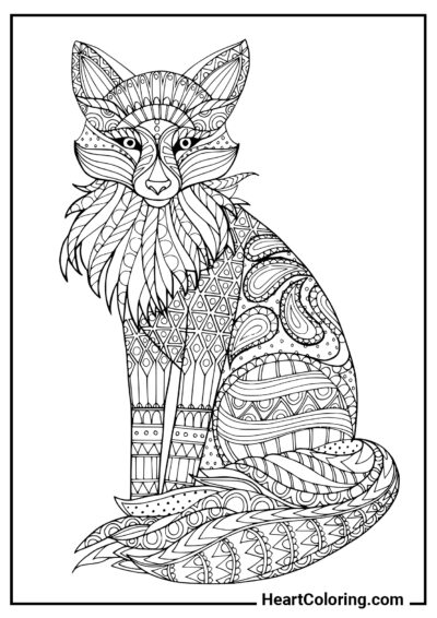 Fox - AntiStress Coloring Pages
