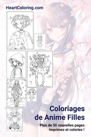 Coloriages de Anime Filles