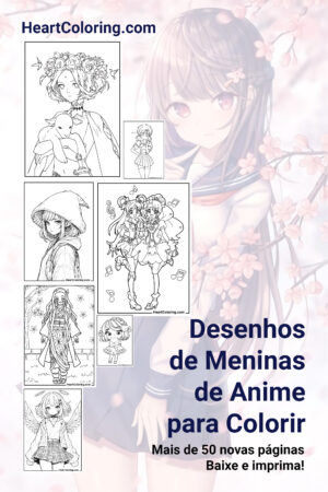 Desenhos de Meninas de Anime para Colorir