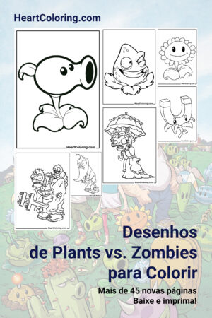 Desenhos de Plants vs. Zombies para Colorir